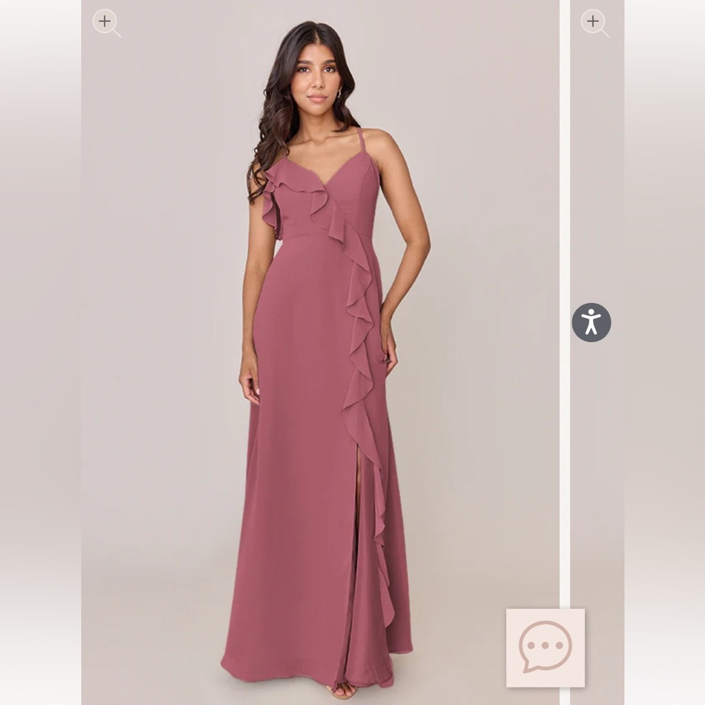 💥 REVELRY Paloma Ruffle Dress in Rosewood Sz 12